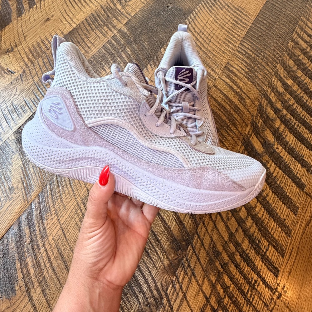 Under Armour Curry Splash 24 Basketball Shoes Lavender Purple Unisex M7 W8.5